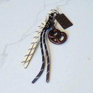 Chocolate 🍫 & Pretzel 🥨 Bag Charm with Lanyard